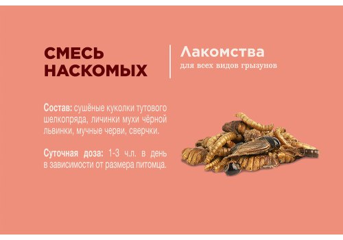 Little One Snack Insect Mix / Лакомство Литтл Уан для всеядных грузынов Смесь насекомых