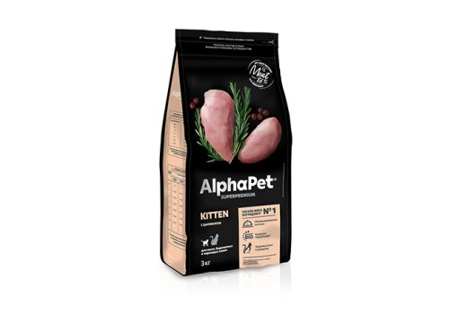 AlphaPet Kitten Superpremium / Сухой корм АльфаПет для Котят, беременных и кормящих кошек Цыпленок