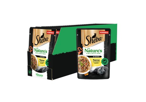 Sheba Natures / Паучи Шеба для кошек Курица и Паприка Паучи (цена за упаковку)