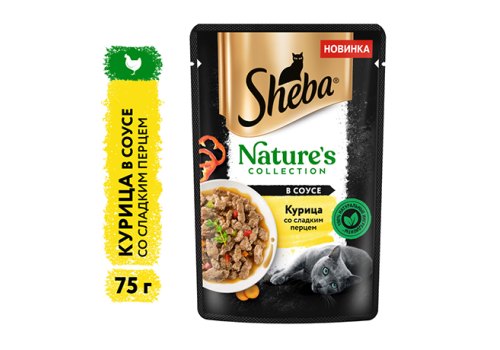 Sheba Natures / Паучи Шеба для кошек Курица и Паприка Паучи (цена за упаковку)