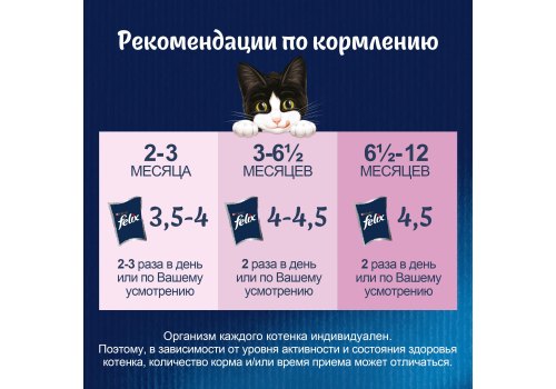 FELIX KITTEN / Влажный корм Паучи Пурина Феликс для котят с курицей в желе (цена за упаковку)