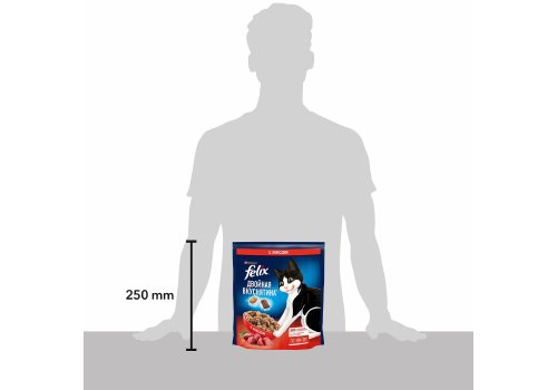 FELIX ДВОЙНАЯ ВКУСНЯТИНА / Сухой корм Пурина Феликс для взрослых кошек с мясом