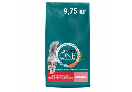 PURINA ONE STERILISED / Сухой корм Пурина УАН для взрослых стерилизованных кошек с лососем