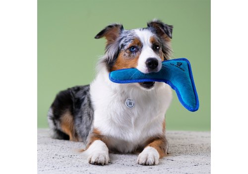 Mr.Kranch / Игрушка Мистер Кранч для собак Бумеранг с пищалкой Синий