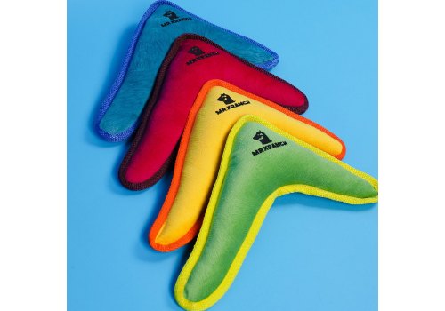 Mr.Kranch / Игрушка Мистер Кранч для собак Бумеранг с пищалкой Синий