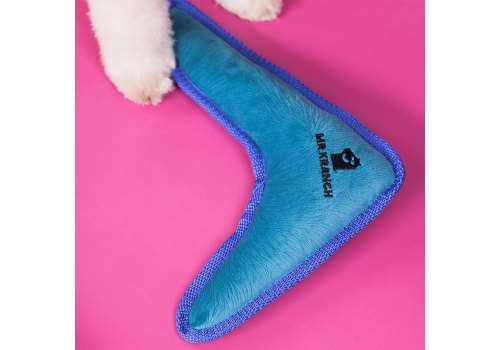 Mr.Kranch / Игрушка Мистер Кранч для собак Бумеранг с пищалкой Синий