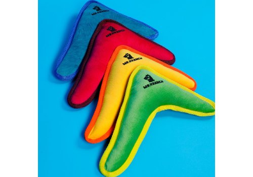 Mr.Kranch / Игрушка Мистер Кранч для собак Бумеранг с пищалкой Розовый