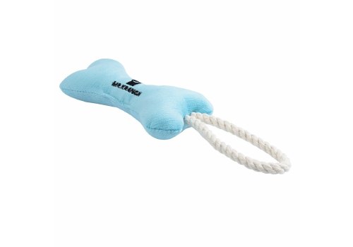 Mr.Kranch / Игрушка Мистер Кранч для собак Мелких и Средних пород Косточка с канатом Нежно-голубая