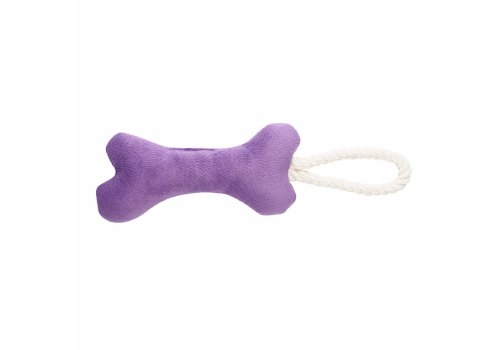 Mr.Kranch / Игрушка Мистер Кранч для собак Мелких и Средних пород Косточка с канатом Фиолетовая