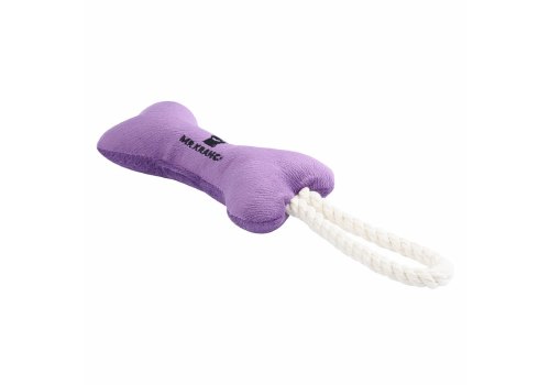 Mr.Kranch / Игрушка Мистер Кранч для собак Мелких и Средних пород Косточка с канатом Фиолетовая