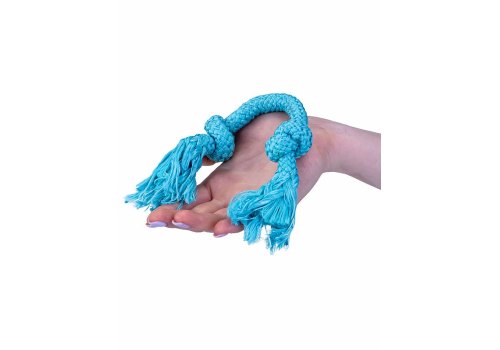 Playology Dri-tech Rope / Игрушка Плэйолоджи для собак жевательный канат с ароматом арахиса Голубой