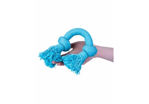 Playology Dri-tech Rope / Игрушка Плэйолоджи для собак жевательный канат с ароматом арахиса Голубой