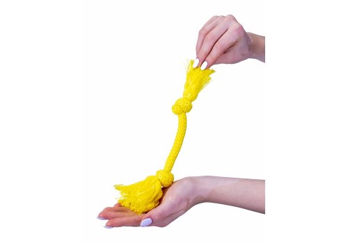 Playology Dri-tech Rope / Игрушка Плэйолоджи для собак жевательный канат с ароматом курицы Желтый