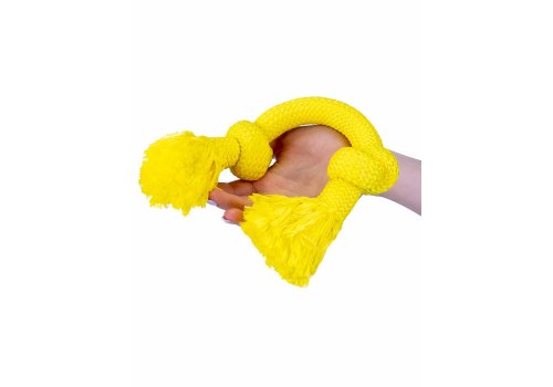 Playology Dri-tech Rope / Игрушка Плэйолоджи для собак жевательный канат с ароматом курицы Желтый