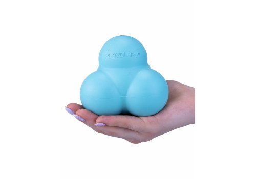 Playology Squeaky Bounce Ball / Игрушка Плэйолоджи для собак хрустящий жевательный тройной мяч с пищалкой и с ароматом арахиса