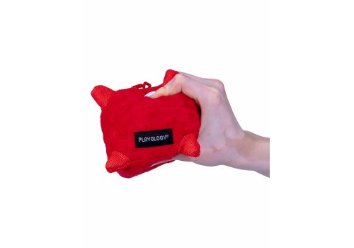Playology Puppy Sensory Ball / Игрушка Плэйолоджи для Щенков сенсорный плюшевый мяч с ароматом говядины Красный