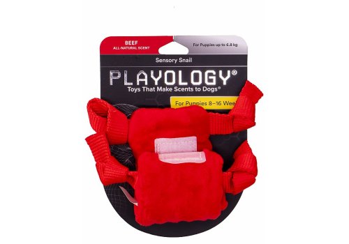 Playology Puppy Sensory Snail / Игрушка Плэйолоджи для Щенков сенсорная плюшевая улитка с ароматом говядины