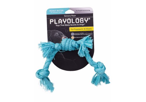 Playology Puppy Sensory Rope / Игрушка Плэйолоджи для Щенков сенсорный канат с ароматом арахиса