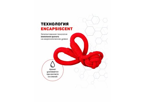 Playology Tough Tug Knot / Игрушка Плэйолоджи для собак жевательный канат с ароматом говядины Красный