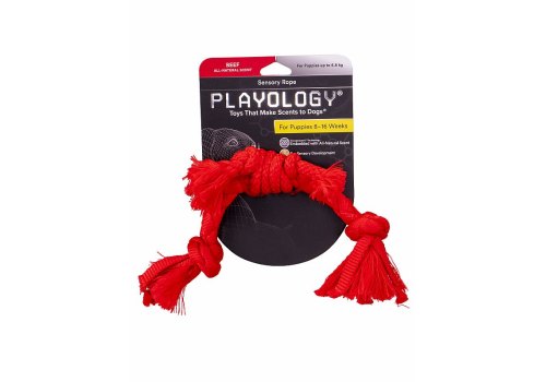 Playology Puppy Sensory Rope / Игрушка Плэйолоджи для Щенков сенсорный канат с ароматом говядины