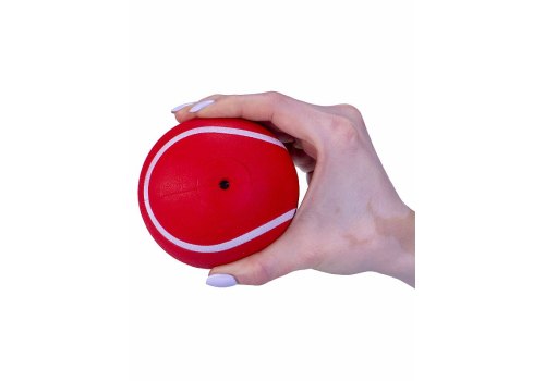 Playology Squeaky Chew Ball / Игрушка Плэйолоджи для собак хрустящий жевательный мяч с пищалкой и с ароматом говядины Красный