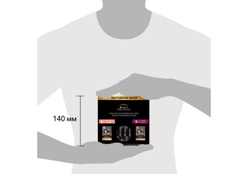 PRO PLAN OPTI SAVOUR / Влажный корм Паучи ПРО ПЛАН Ассорти вкусов для взрослых собак мелких пород с лососем и с уткой (цена за упаковку)