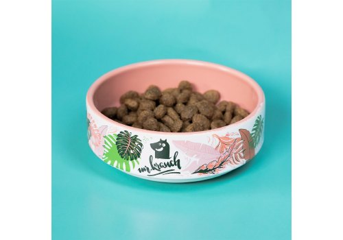 Mr.Kranch / Миска фарфоровая Мистер Кранч для собак и кошек Тропики Розовая Mr.Kranch / Миска фарфоровая Мистер Кранч для собак и кошек Тропики Розовая