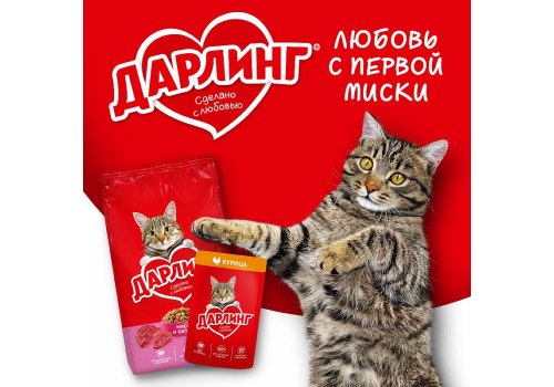 Дарлинг / Влажный корм Паучи для взрослых кошек Лосось в подливе (цена за упаковку)