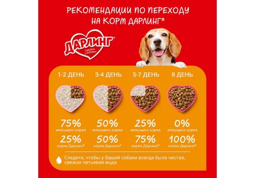 Дарлинг / Сухой корм для взрослых собак Птица и Овощи
