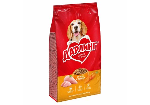 Дарлинг / Сухой корм для взрослых собак Птица и Овощи