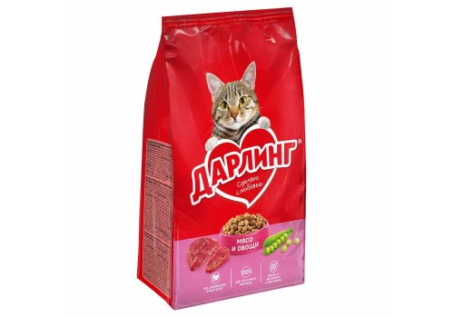 Дарлинг / Сухой корм для взрослых кошек Мясо и Овощи