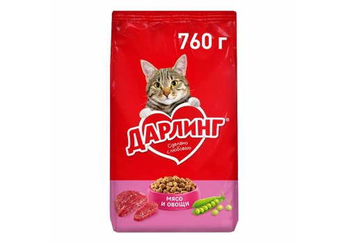 Дарлинг / Сухой корм для взрослых кошек Мясо и Овощи