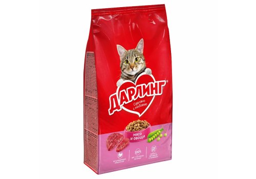 Дарлинг / Сухой корм для взрослых кошек Мясо и Овощи