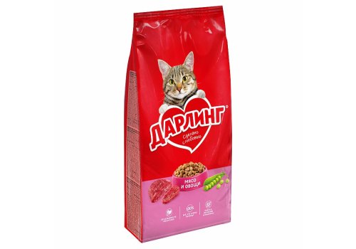 Дарлинг / Сухой корм для взрослых кошек Мясо и Овощи
