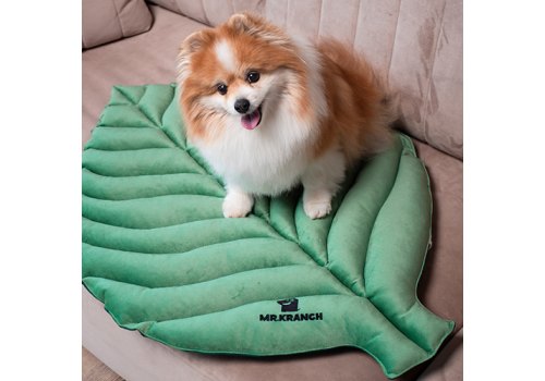 Mr.Kranch / Лежанка Мистер Кранч для животных Листочек двусторонняя Зеленая