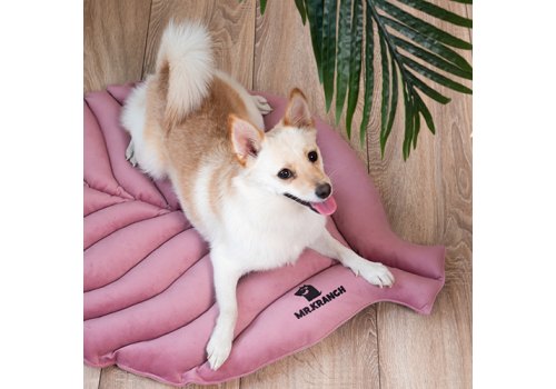 Mr.Kranch / Лежанка Мистер Кранч для животных Листочек двусторонняя Розовая