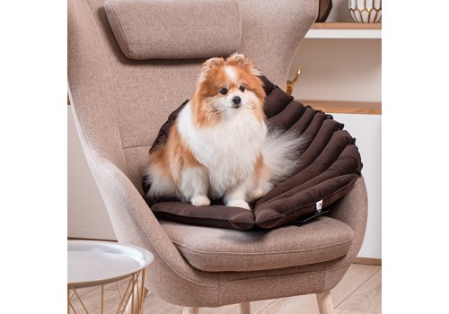 Mr.Kranch / Лежанка Мистер Кранч для животных Листочек двусторонняя Коричневая