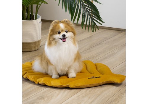 Mr.Kranch / Лежанка Мистер Кранч для животных Листочек двусторонняя Охра