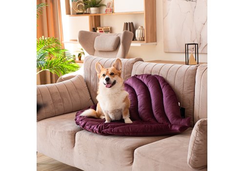 Mr.Kranch / Лежанка Мистер Кранч для животных Листочек двусторонняя Фиолетовая