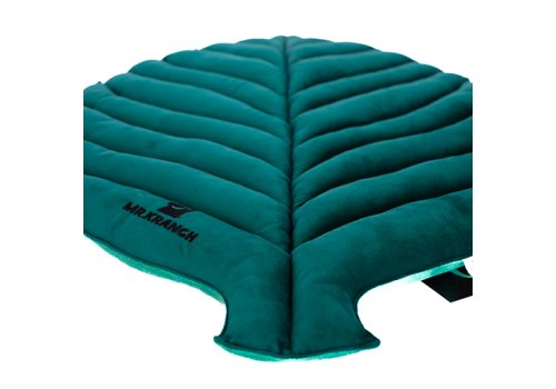 Mr.Kranch / Лежанка Мистер Кранч для животных Листочек двусторонняя с имитацией кожи Зеленая