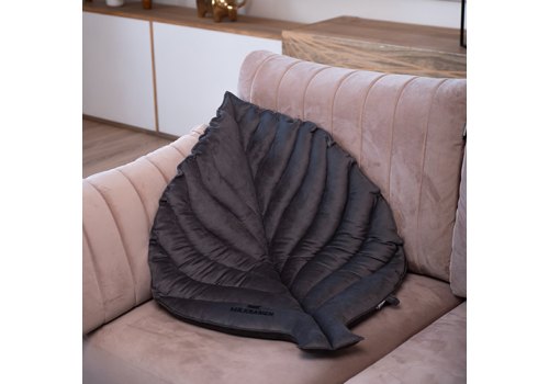 Mr.Kranch / Лежанка Мистер Кранч для животных Листочек двусторонняя Серая