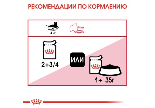 Royal Canin Instinctive / Влажный корм (Консервы-Паучи) Роял Канин Инстинктив для Взрослых кошек старше 1 года в Соусе (цена за упаковку)