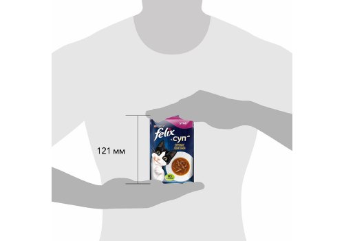 FELIX СУП / Влажный корм Паучи Пурина Феликс Суп для взрослых кошек Сочные ломтики с уткой (цена за упаковку)