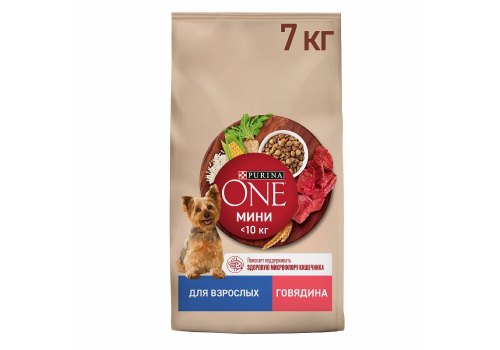 PURINA ONE ADULT / Сухой корм Пурина УАН для взрослых собак мелких пород с говядиной