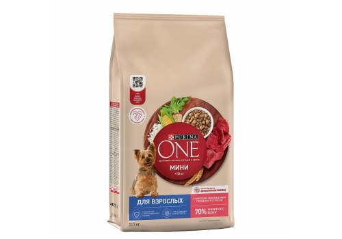 PURINA ONE ADULT / Сухой корм Пурина УАН для взрослых собак мелких пород с говядиной