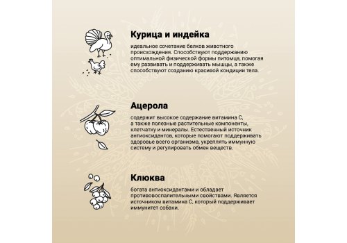 Craftia Natura Puppy Medium & Large Breed Chicken & Turkey / Сухой корм Крафтия для Щенков Средних и Крупных пород Курица индейка