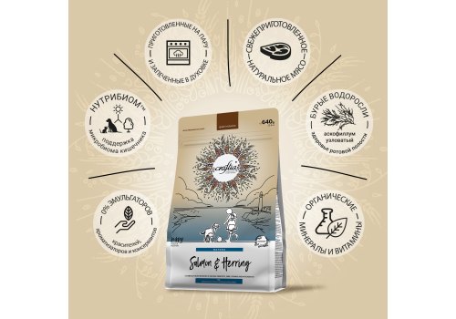 Craftia Natura Puppy Medium & Large Breed Salmon & Herring / Сухой корм Крафтия для Щенков Средних и Крупных пород Лосось сельдь