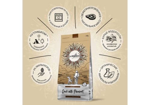 Craftia Natura Dog Adult Medium & Large Breed Duck with Pheasant / Сухой корм Крафтия для взрослых собак Средних и Крупных пород Утка фазан