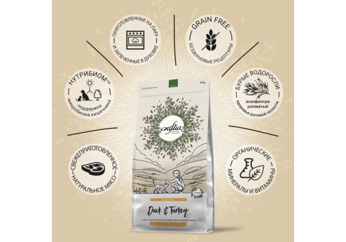 Craftia Harmona Cat Adult Duck & Turkey / Сухой корм Крафтия для взрослых кошек Утка индейка