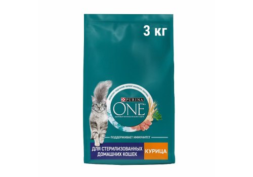 PURINA ONE STERILISED / Сухой корм Пурина УАН для взрослых стерилизованных кошек с курицей